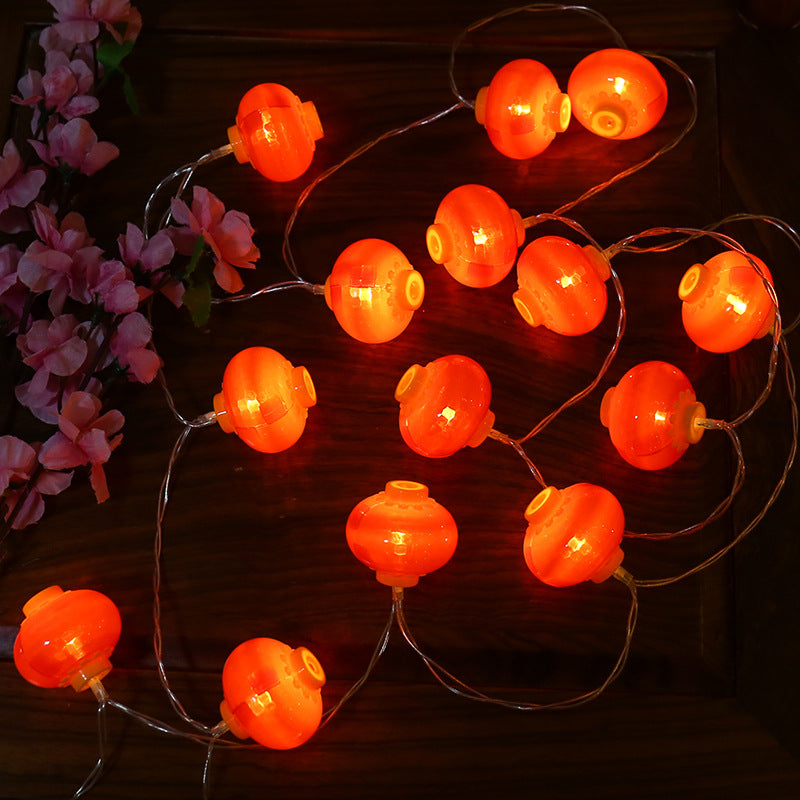 LED New Year's Eve red lanterns small colorful lights, outdoor small fresh flashing lights string lights bedroom neon lights holiday decoration