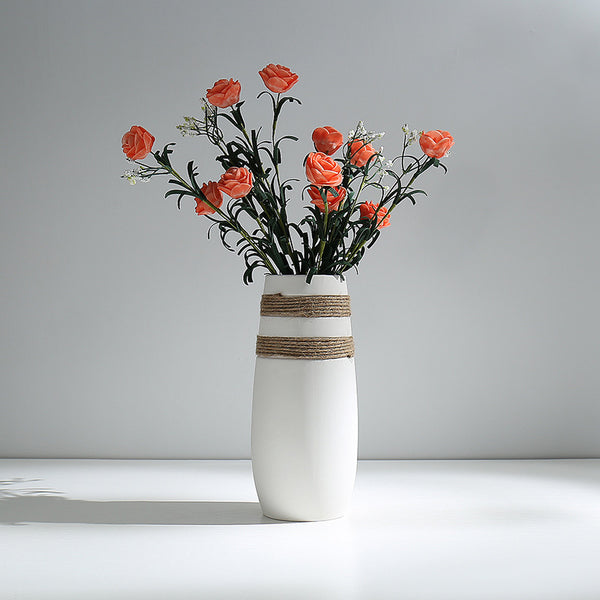 Dried flower vase flower arrangement European hydroponic ceramic small ornament modern living room dining table decoration coffee table desktop home