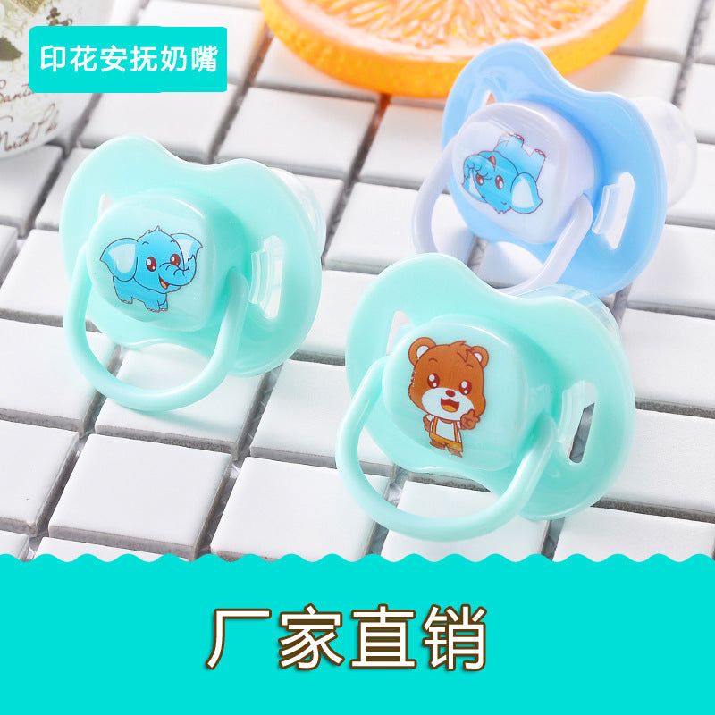 English card pack, baby pacifier cartoon silicone sleeping pacifier, newborn baby pacifier with lid.