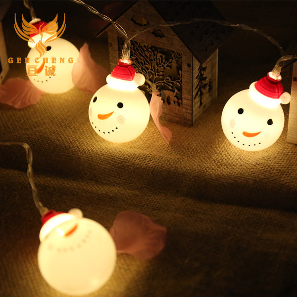 LED decorative light children's room night light Christmas snowman light string Christmas party decoration pendant