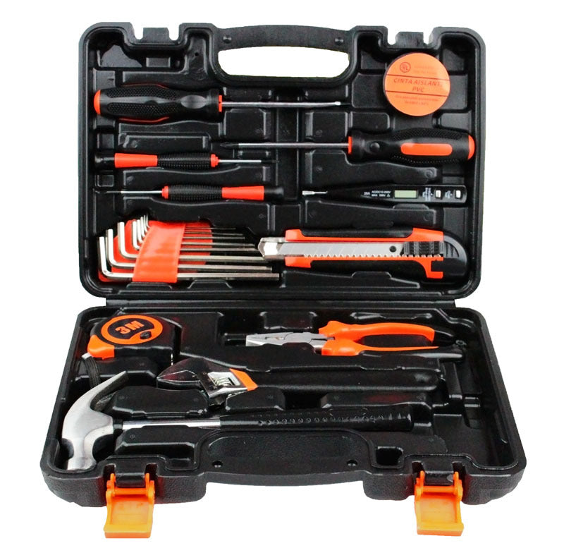 Factory direct sales 19 pieces screwdriver household tool set toolbox gift hardware toolbox