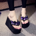 Shimmer chic women's summer slippers 2025 new collection - embroidered butterfly sandals, stylish outdoor summer slides for women