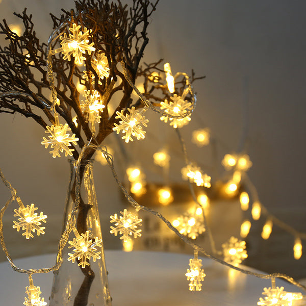 Snowflake light string Christmas light string led lanterns Battery box light string New Year Spring Festival Christmas tree Holiday decoration string lights