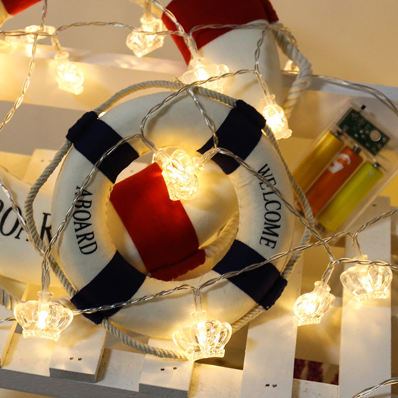 Bedroom led small lanterns decorative lights string lights crown star lights flashing full sky star dormitory lights string room layout