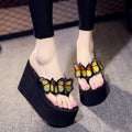 Shimmer chic women's summer slippers 2025 new collection - embroidered butterfly sandals, stylish outdoor summer slides for women