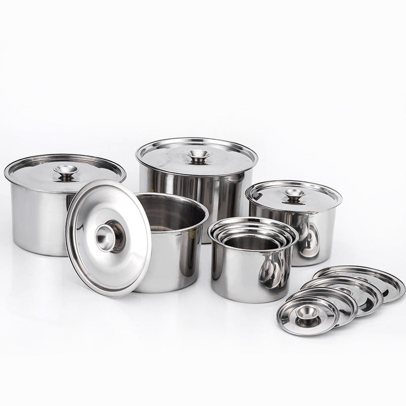 304 stainless steel oil basin deepened and thickened with cover kitchen egg basin large soup basin and washbasin seasoning basin flavor cup basin