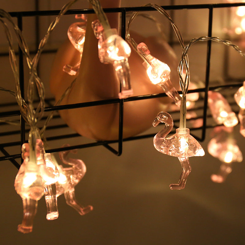 LED flamingo light string girl heart ins decorative light room star light dormitory small colorful lights flashing Taobao
