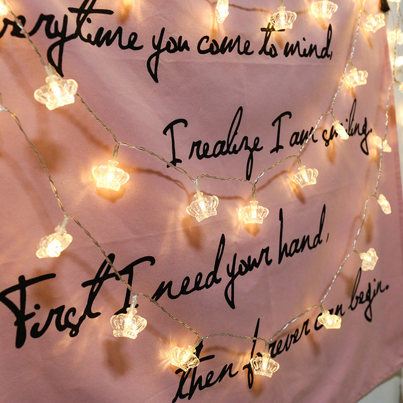 Bedroom led small lanterns decorative lights string lights crown star lights flashing full sky star dormitory lights string room layout