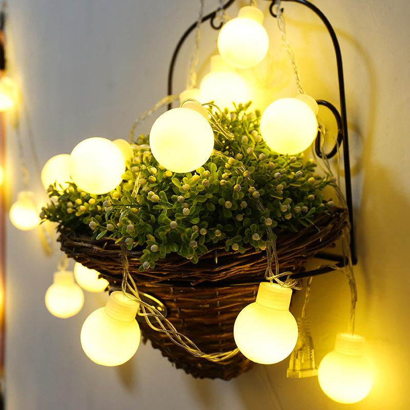 LED 5 cm large round ball lights flashing lights string lights small light bulbs festival decorative lights room arrangement light string