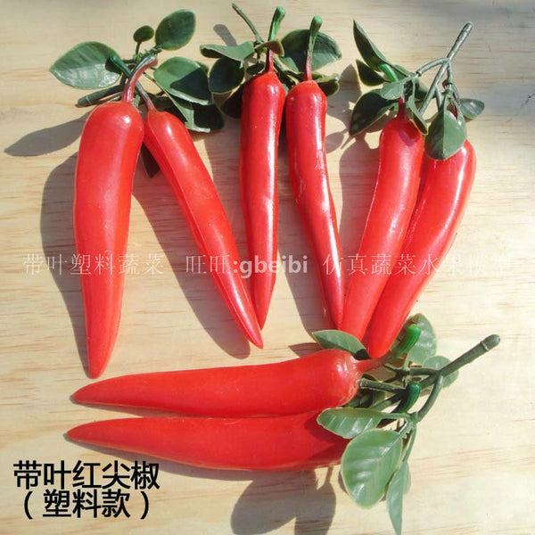Simulation with leaves red pepper vegetable decoration agritainment restaurant courtyard fruit and vegetable decoration props pepper model