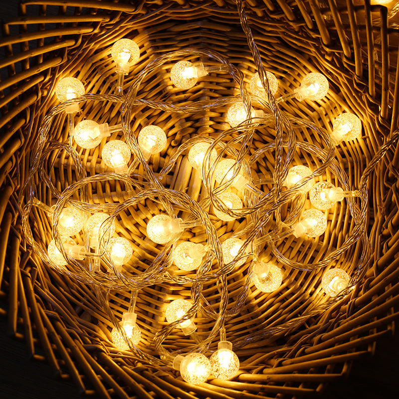 LED light string battery box light string round ball bubble ball string lights Christmas lighting Christmas tree lights holiday decoration