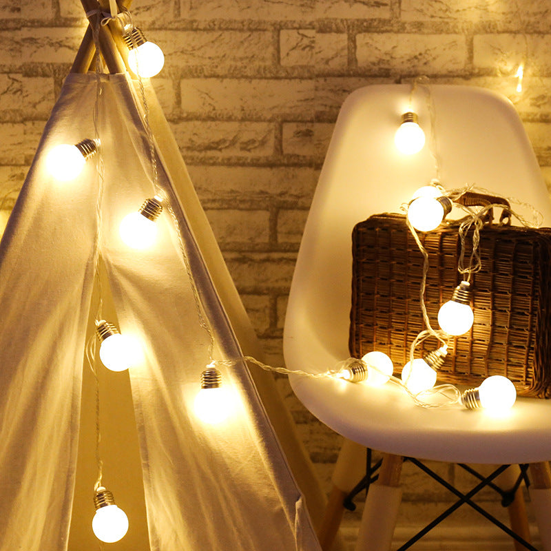 LED 5 cm large round ball lights flashing lights string lights small light bulbs festival decorative lights room arrangement light string