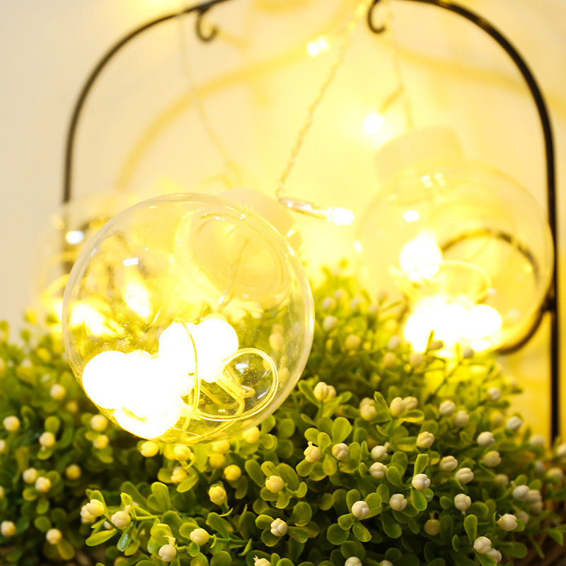 Customized led light string wishing ball Christmas day wedding ins small lanterns flashing curtains lights hanging lights Taobao