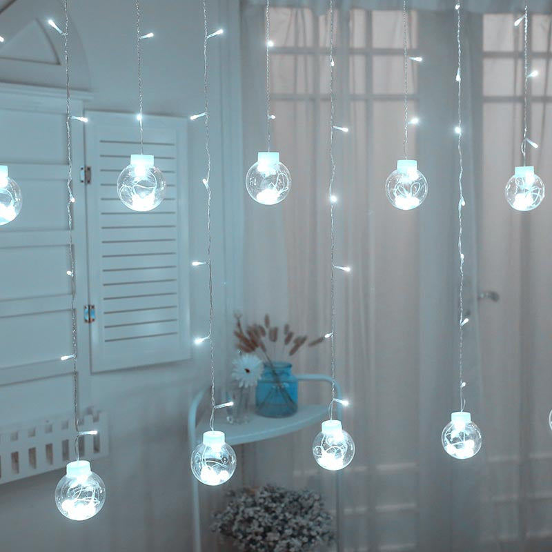 Customized led light string wishing ball Christmas day wedding ins small lanterns flashing curtains lights hanging lights Taobao