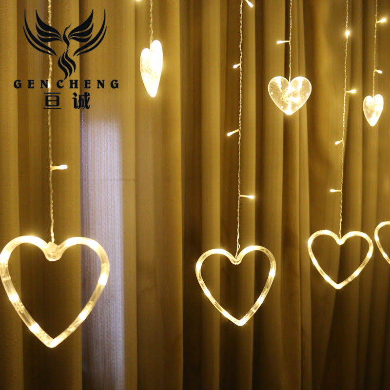 Directly from the manufacturer LED love curtain lights colorful lights flashing lights wedding layout gypsy creative small light bulbs