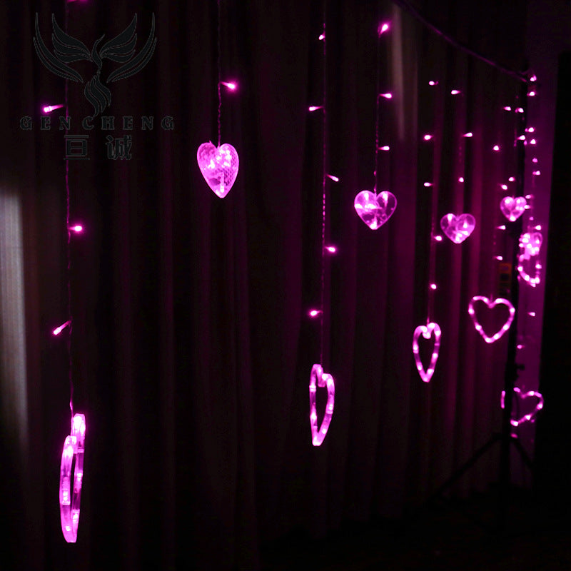 Directly from the manufacturer LED love curtain lights colorful lights flashing lights wedding layout gypsy creative small light bulbs