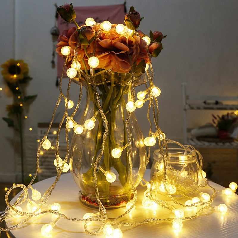 LED light string battery box light string round ball bubble ball string lights Christmas lighting Christmas tree lights holiday decoration
