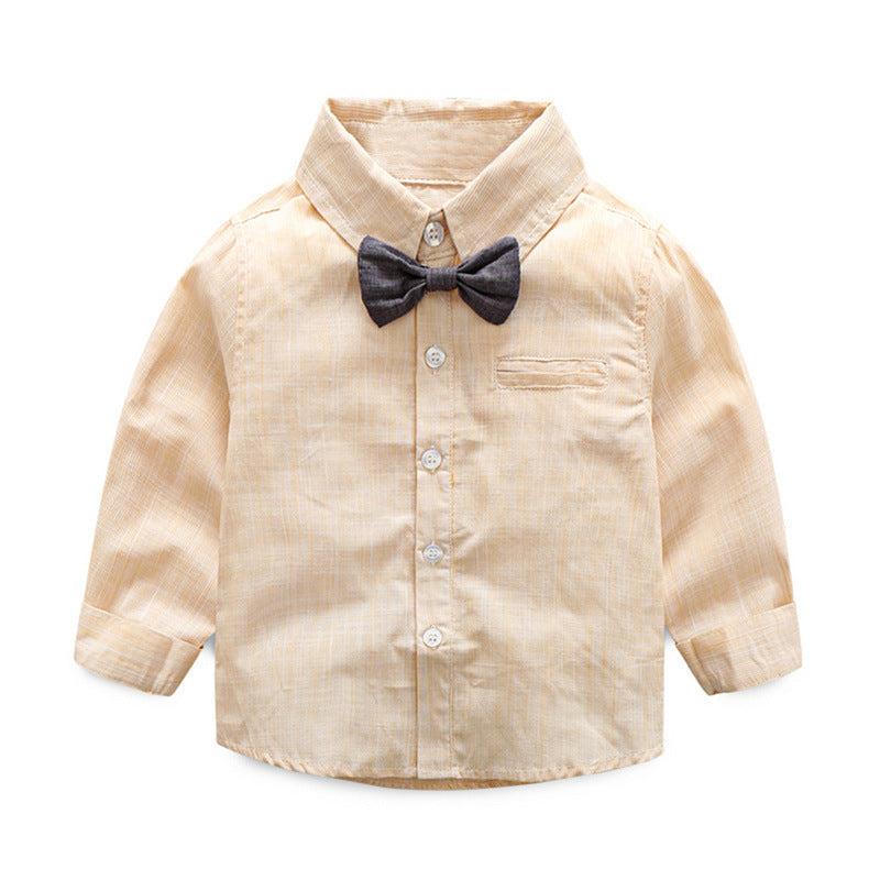 K-style boys cotton slub cotton long sleevesshirt overallssuit dress kidsbabysuitstripes baby