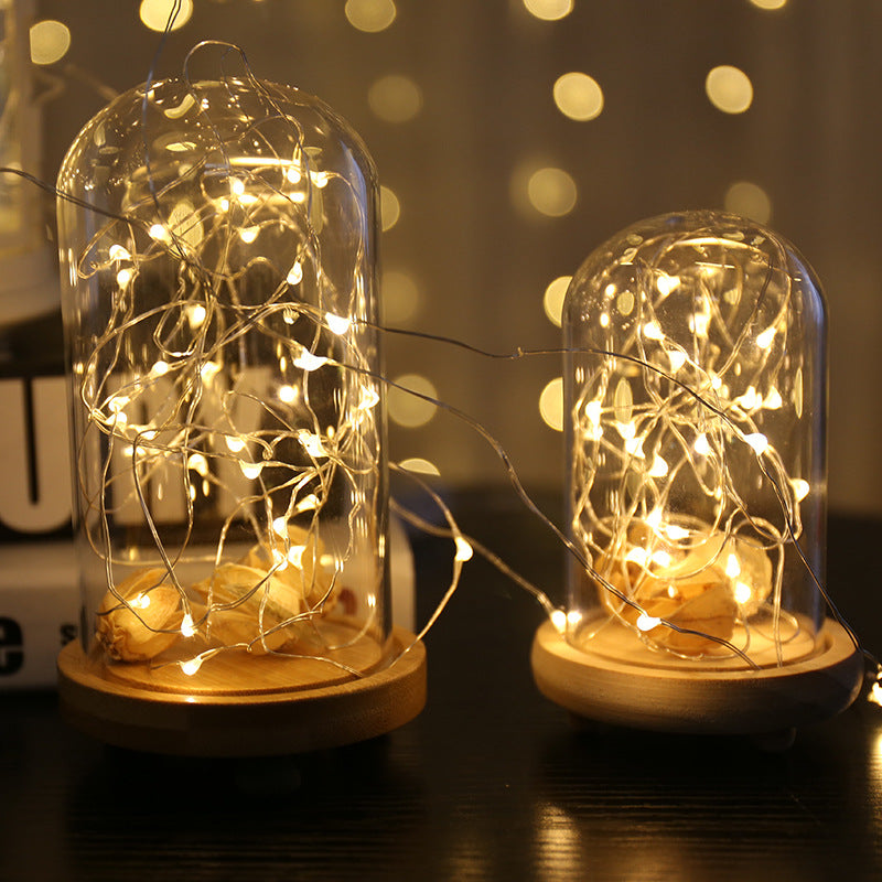 Wedding supplies led waterproof copper wire copper wire lamp decorative lights, glass decorative room bedroom arrangement string lights