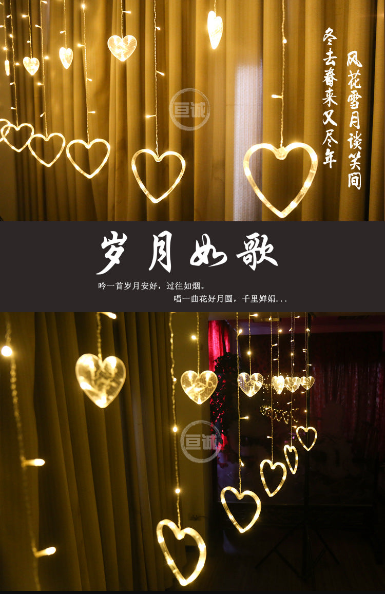 Directly from the manufacturer LED love curtain lights colorful lights flashing lights wedding layout gypsy creative small light bulbs
