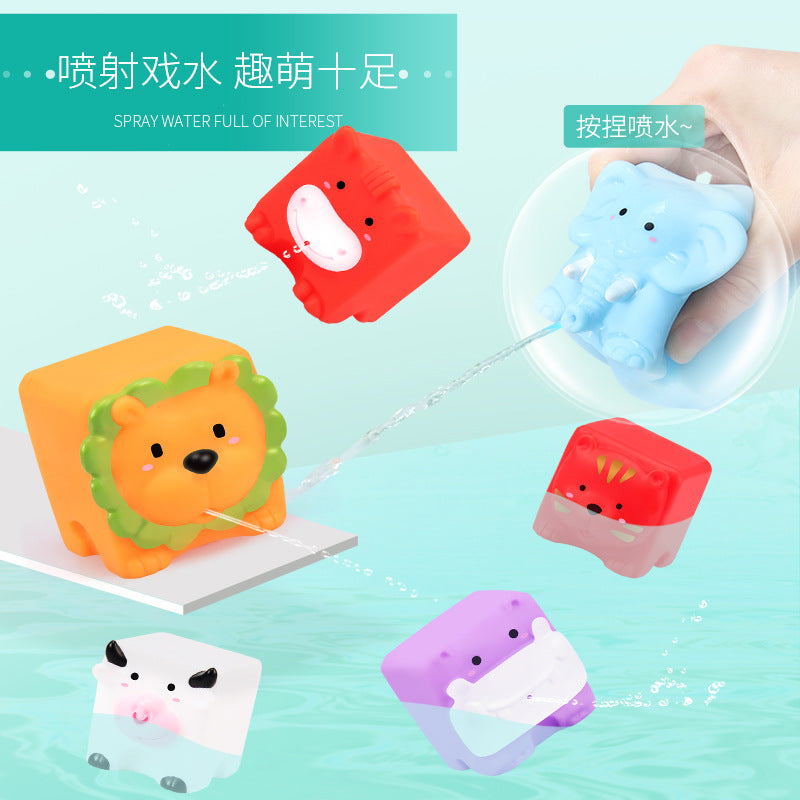 Baby infant bath toys boys and girls soft rubber cartoon swimming pool sprinkler water play toy set