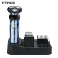 Rotate floating three-blade electric shaver, razor, sideburn trimmer, digital display, full body washable, full body washable
