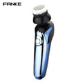 Rotary floating triple-blade electric shaver - multifunctional razor & sideburn trimmer - smart digital display, fully washable