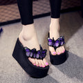 Shimmer chic women's summer slippers 2025 new collection - embroidered butterfly sandals, stylish outdoor summer slides for women