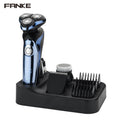 Rotate floating three-blade electric shaver, razor, sideburn trimmer, digital display, full body washable, full body washable