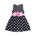 Bd summer collection: korean style sleeveless polka dot dress for girls - original export overstock, wholesale children's dresses