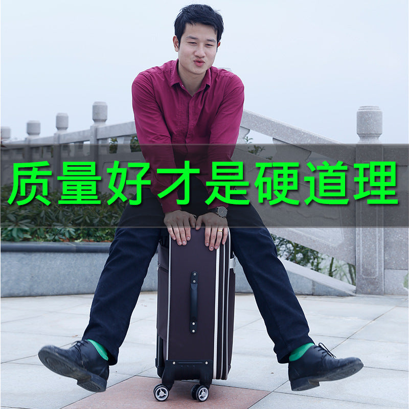 Processing customized suitcase men's leather case business trolley case universal wheel women's 24-inch student suitcase password case