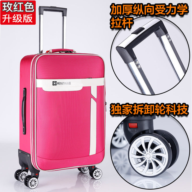 Processing customized suitcase men's leather case business trolley case universal wheel women's 24-inch student suitcase password case