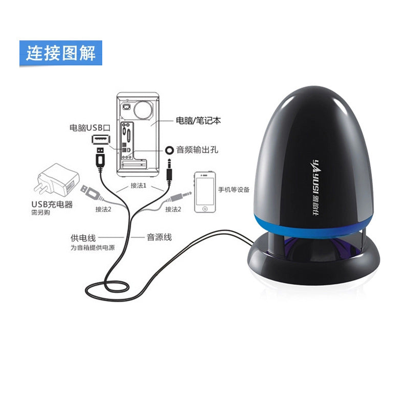 Yayusi/yayushi a801 mini speaker computer usb speaker desktop small bullet subwoofer