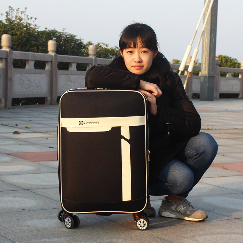 Processing customized suitcase men's leather case business trolley case universal wheel women's 24-inch student suitcase password case