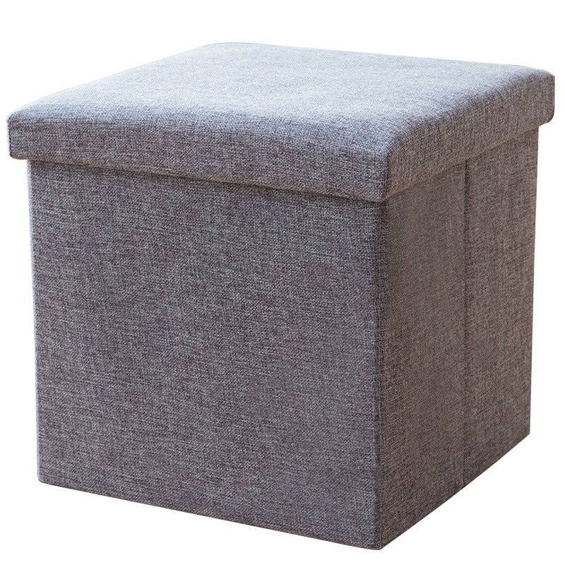 Folding storage stool cotton and linen sofa stool fabric storage stool can sit in the storage box, shoe change stool is sent on behalf of others