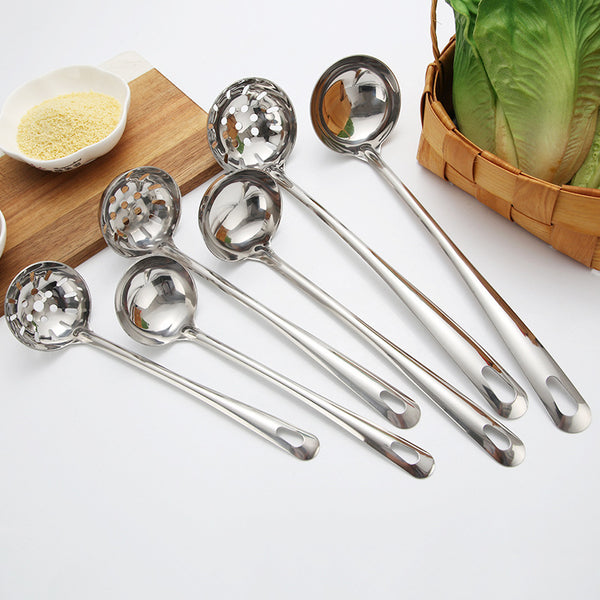 Daoqi stainless steel colander hot pot filter kitchen hotel restaurant spoon commercial large long handle hot pot spoon wholesale