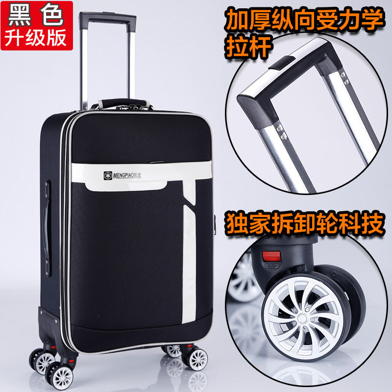 Processing customized suitcase men's leather case business trolley case universal wheel women's 24-inch student suitcase password case