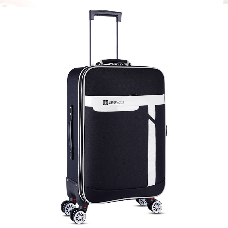 Processing customized suitcase men's leather case business trolley case universal wheel women's 24-inch student suitcase password case