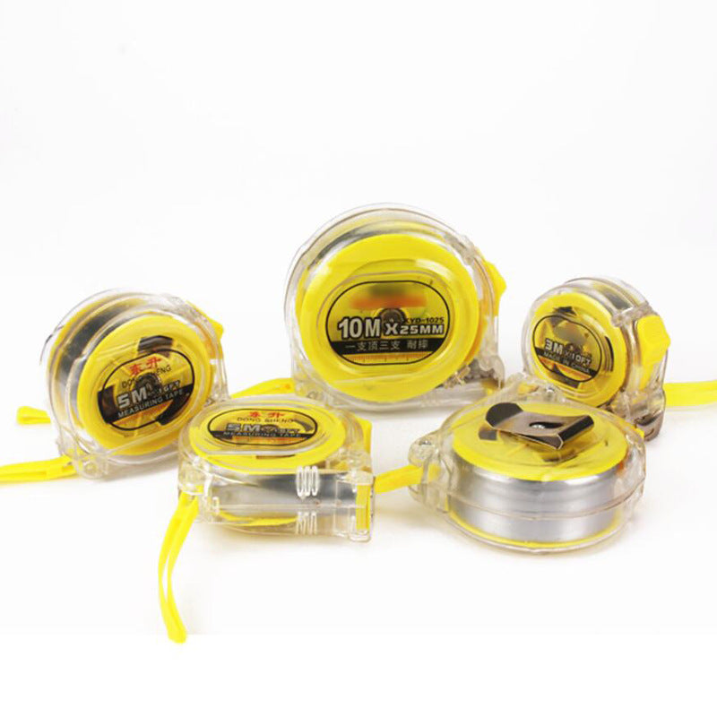 New transparent steel tape measure 5m tape measure 3m 7.5m 10m measuring tools wholesale box ruler gift ruler