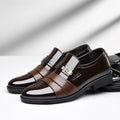 New men's business casual leather shoes, plus size available, wedding shoes, pointed toe slip-on casual shoes, dropshipping available