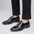 Winter leather shoes men's business formal shoes plus size slip-on fleece-lined cotton shoes men's shoes versatile casual wedding shoes