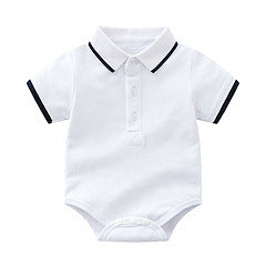 Export children's clothing infant polo shirt summer boy's khaki k-style one-piece baby romper cross-border romper