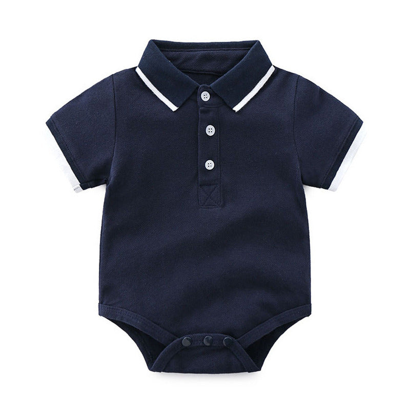 Export children's clothing infant polo shirt summer boy's khaki k-style one-piece baby romper cross-border romper