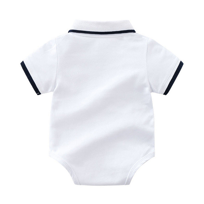 Export children's clothing infant polo shirt summer boy's khaki k-style one-piece baby romper cross-border romper