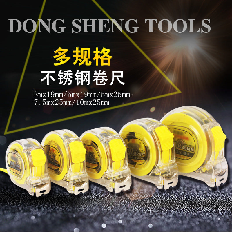 New transparent steel tape measure 5m tape measure 3m 7.5m 10m measuring tools wholesale box ruler gift ruler