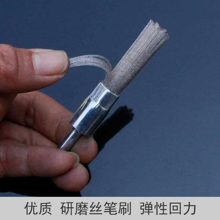 75Mm high elastic pull-back grinding wire brush, iron handle electric grinding mini brush grinding rust removal grinding brush