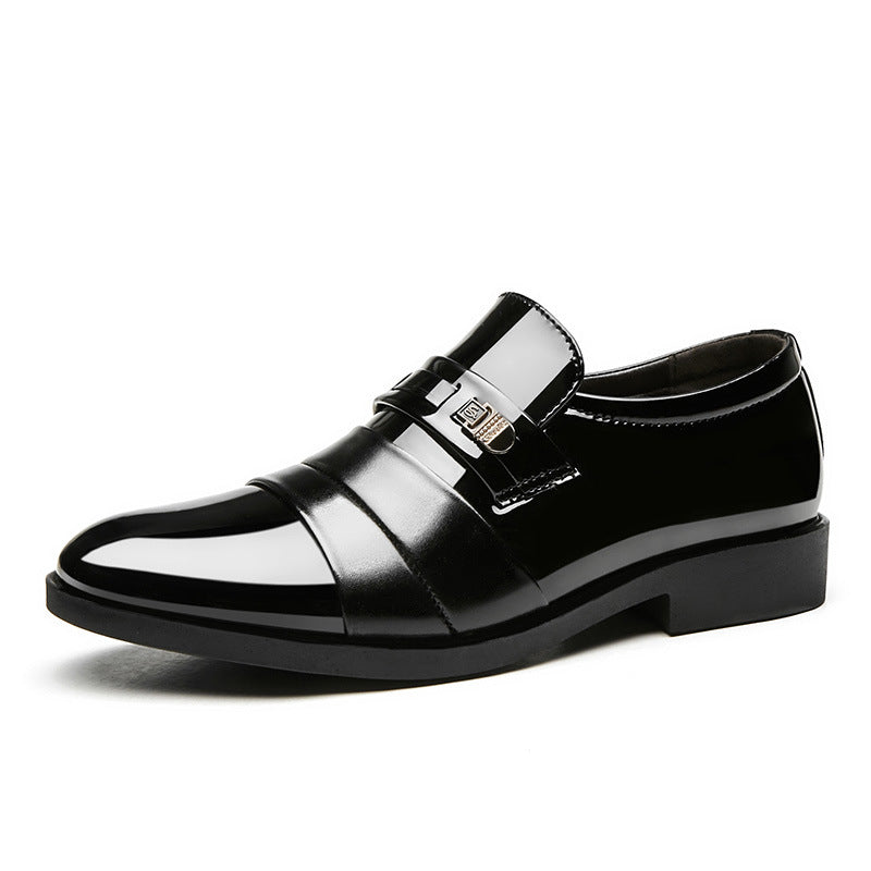 New men's business casual leather shoes, plus size available, wedding shoes, pointed toe slip-on casual shoes, dropshipping available