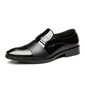Winter leather shoes men's business formal shoes plus size slip-on fleece-lined cotton shoes men's shoes versatile casual wedding shoes