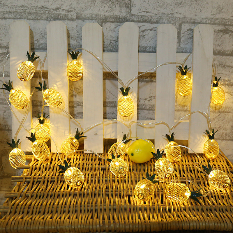 LED lanterns string lights, fruit pineapple flashing lights, star lights, Korean style girl heart room bedroom decoration lights