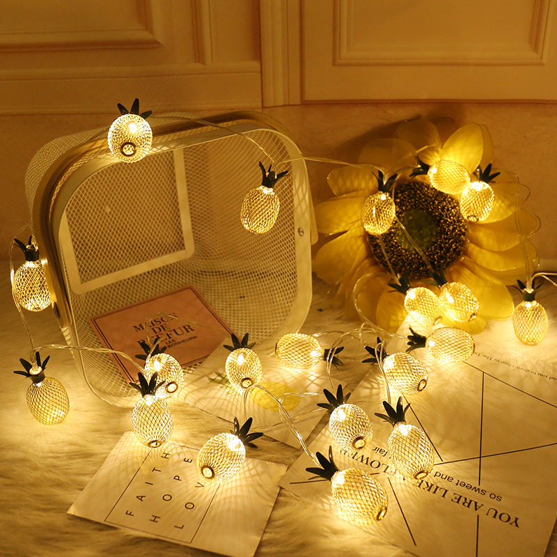 LED lanterns string lights, fruit pineapple flashing lights, star lights, Korean style girl heart room bedroom decoration lights